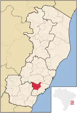 Localização de Alfredo Chaves no Espírito Santo