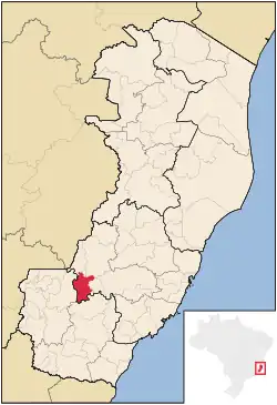 Localização de Conceição do Castelo no Espírito Santo