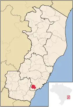 Localização de Iconha no Espírito Santo