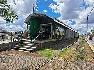 Exterior da Estação Campo dos Velhos em agosto de 2025.