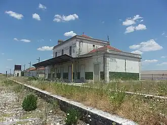 Vestígios da estação de Sousel, em 2020.