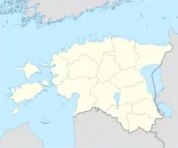 Localização de Kuressaare, no território estoniano.