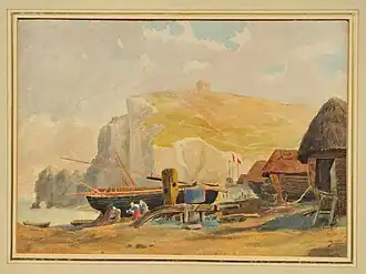 Etretat, Normandia. Esboçado por volta de 28 de julho de 1820, coleção privada