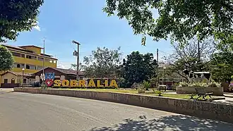 Letreiro "Eu Amo Sobrália" na Praça Ivo Teodoro de Sousa