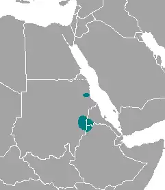Distribuição territorial da gazela-eritreia