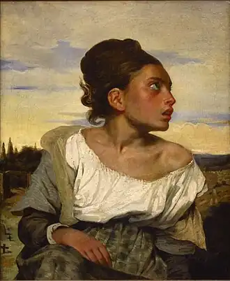 Garota órfã no cemitério, 1823, Louvre