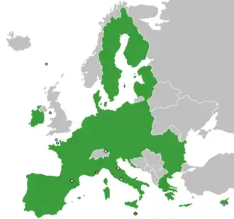 Mapa indicando localização {{{preposição1}}} União Europeia e {{{preposição2}}} Mônaco.