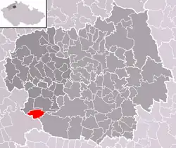 Localização de Evaň