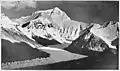 O monte Everest visto do vale de Rongbuk, 1921