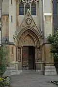 Porta da capela, Exeter College, Oxford (1857 a 1859)
