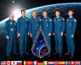 Kelly, Voikov, Kornienko, Lindgren, Kononenko e Yui.