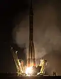 Lançamento na madrugada de Baikonur.