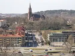 A igreja de Fässberg, no centro da cidade de Mölndal
