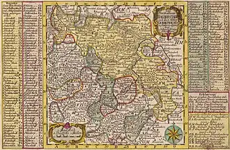 Abadia de Quedlinburg por volta de 1750