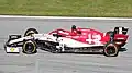 Kimi Räikkönen pilotando o Alfa Romeo C41 no Grande Prêmio da Áustria de 2021