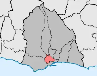 Localização no município de Funchal