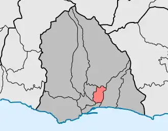 Localização no município de Funchal