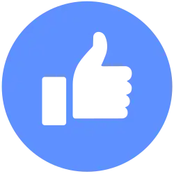 O atual botão Curtir do Facebook.