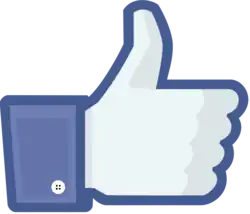 Antigo botão Curtir do Facebook.