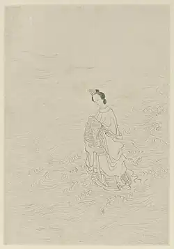 Zhinü crossing the River of Heaven, as painted by Gai Qi, 1799