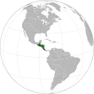 Localização de Federação da América Central