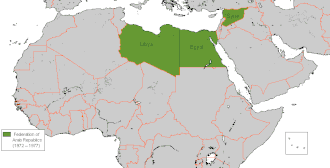 Localização de Federação das Repúblicas Árabes