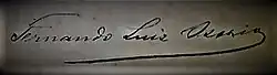 Assinatura de Fernando Luís Osório
