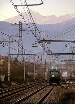 O Rocciamelone visto a partir da linha do Fréjus.