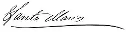 Assinatura de Domingo Santa María