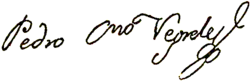 Assinatura de Pedro Celestino Negrete