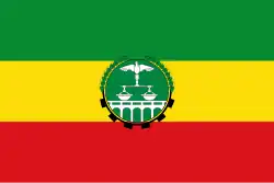 Bandeira provisória de transição entre governos comunistas e democráticos. (1992)