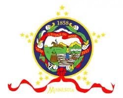 Bandeira de Minnesota (anverso) (28 de fevereiro de 1893 — agosto de 1957)
