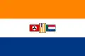 Outra versão sem a bandeira do Reino Unido, mas com a bandeira do AWB em vez da Vryburgervlag