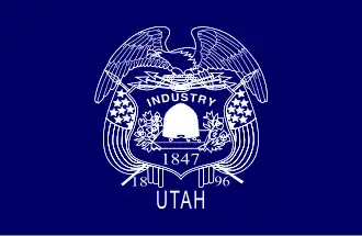 Antiga bandeira estadal do Utah (1903-1913).