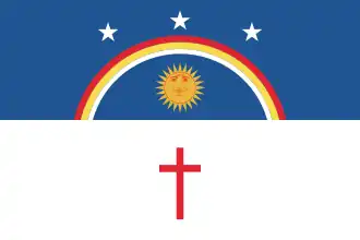 Bandeira da Revolução Pernambucana e da Republica Pernambucana, em 1817.