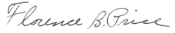 Assinatura de Florence Price
