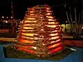 Fogueira na Praça. Ornamentação Junina de 2008, em Belém da Paraíba.