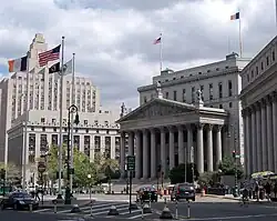 Vista de edifícios em Foley Square