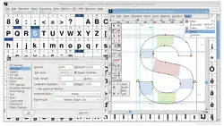 FontForge é um aplicativo de código aberto para o desenho de fontes digitais.