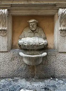 Fontana del Facchino, Via Lata