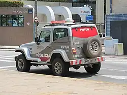 Troller T4 do Batalhão de Policiamento de Turismo (BPTUR) em Fortaleza.