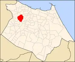 Mapa de Fortaleza com destaque para o bairro Pici.