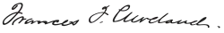 Assinatura de Frances Cleveland
