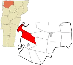 Localização no condado de Franklin