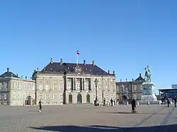 Palácio de Amalienborg, residência da rainha da Dinamarca