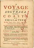 Página titular de A voyage to the South sea... (1717)