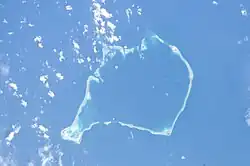 Visão aérea do atol de Funafuti