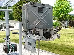 Sistema de arma de um Mikoyan-Gurevich MiG-23 (metralhadora GSh-23 em um suporte de armas com carregador acoplado).