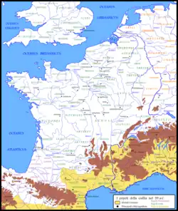 A Gallia antes da conquista romana em 59 a.C