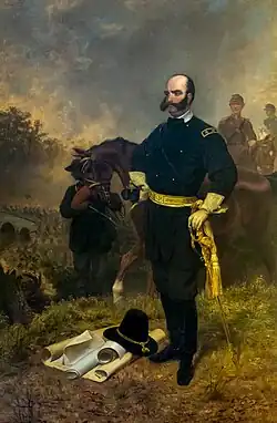 General Ambrose Burnside em Antietam (1863)[15]